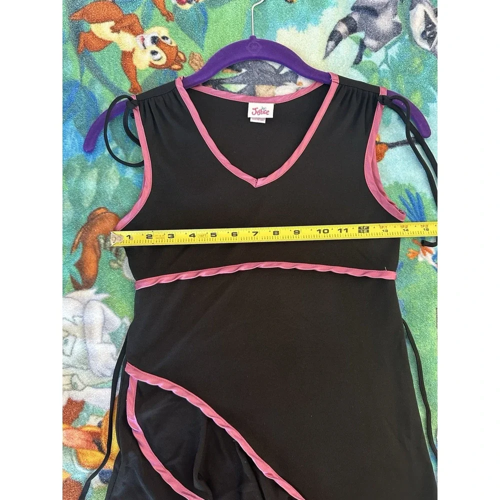 Justice Girls Dress Size 10 Black‎ & Pink Sleeveless Made In USA